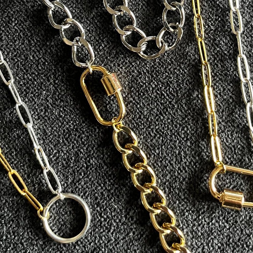 Thick Two-Toned Chain Necklace